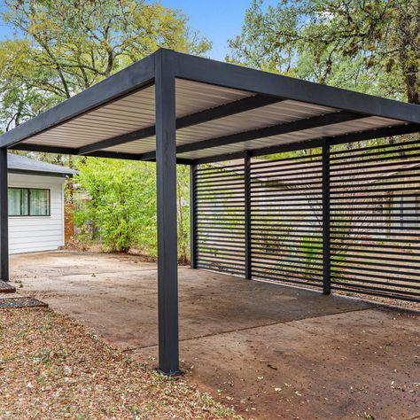 75 Most Popular Carport Design Ideas for 2019 - Stylish Carport Renovation Pictures | Houzz Carport For 2 Cars, Single Car Garage With Carport, 1 Car Garage With Carport, Driveway Covers Car Ports, Gazebo Carport Ideas, Building A Carport On A Budget, Covered Parking Ideas Outdoor Spaces, Carport Roof Ideas, 3 Car Carport Ideas