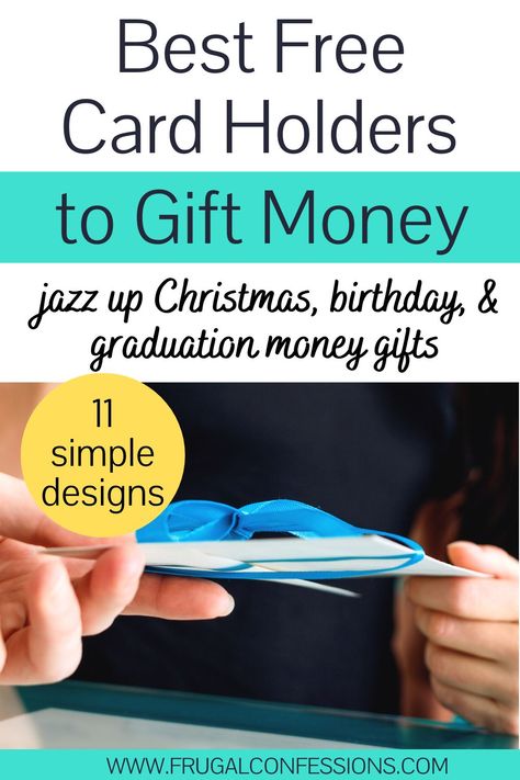 11 Free Printable Money Holder Cards (Christmas, Birthdays, Graduation) Diy Money Cards Holder, Christmas Money Holders Diy, Money Holder Cards Diy, Money Holders Ideas, Diy Money Holder, Free Printable Money, Money Cards Holder, Christmas Money Cards, Money Holders Card