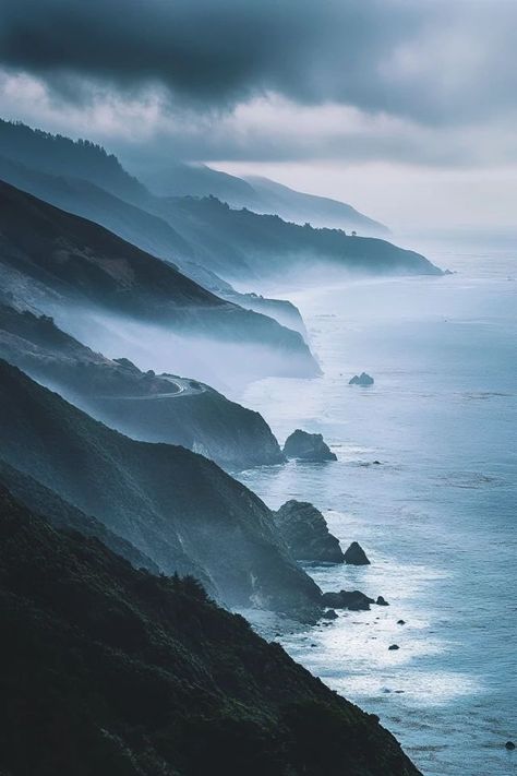 "🏞️🚗 Take a scenic drive on Highway 1 in Big Sur! Marvel at dramatic cliffs, rugged coastline, and stunning ocean views along one of California’s most iconic routes. 🌅🌲 #Highway1 #BigSur #CaliforniaRoadTrip" Big Sur Coastline, Highway 1, Big Sur California, California Travel Road Trips, Ocean Views, Scenic Drive, Big Sur, Ocean View, Take A