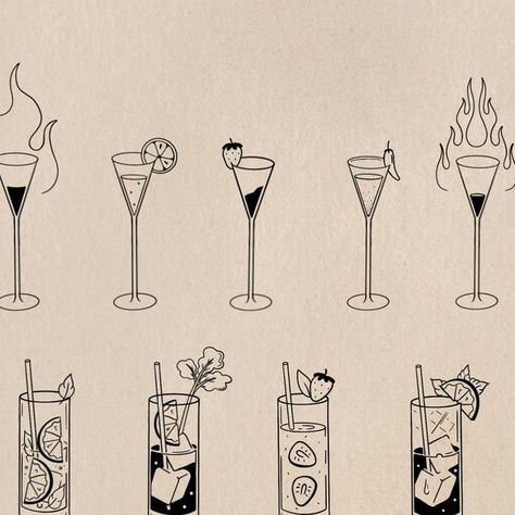 Cocktail Flash Tattoo, Prosecco Tattoo, Minis Tatoos, Cocktail Tattoo Small, Cocktails Tattoo, Mixology Tattoo, Drink Tattoo, Cocktail Tattoo, Cocktail Drawing