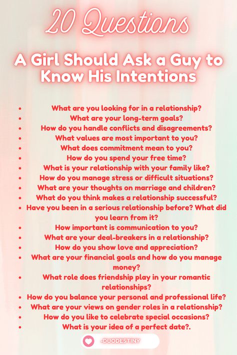 Ensure you're on the same page before committing to a relationship. Ask these essential questions to understand his intentions, values, and goals, ensuring a strong and healthy connection. #RelationshipAdvice #KnowHisIntentions #HealthyRelationships #DatingTips #LoveAndCommunication #RelationshipGoals Question Before Relationship, Question To Ask Before Dating, Questions To Ask Before Commitment, Dating With Intention, Vulnerability Questions, Starting A Relationship, Relationship Advice Questions, No Emotions, Text Conversation Starters