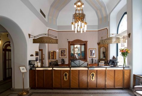 Hotel reception desk