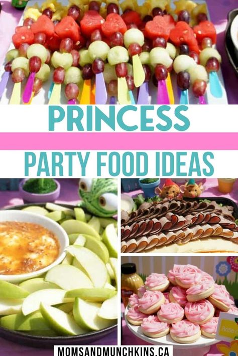 Planning a themed menu for a party doesn’t need to be overly complicated or time consuming. Check out these cute Princess Party Food ideas! We make planning your next adorable birthday party easy and fun! We love bringing you great ideas that help you have fun and save money. Be sure to check out all our party planning ideas on Momsandmunchkins.ca! Party ideas. Party Food Ideas. Princess Party Food Ideas. Princess Party Sandwiches, Princess Appetizers, Princess Birthday Party Appetizers, Pink Princess Party Food, Food Ideas 1st Birthday Party, Disney Princess Party Ideas Food, Once Upon A Time Birthday Food, Princess Theme Birthday Food, Princess Fruit Wands