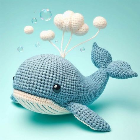 Crochet Baby Humpback Whale Amigurumi Pattern Step By Step Baby Whale Crochet Pattern Free, Crochet Orca Whale Free Pattern, Whale Crochet Pattern Free, Whale Amigurumi Pattern, Mummy Craft, Whale Amigurumi, Spooky Crochet, Crochet Fish Patterns, Whale Crochet