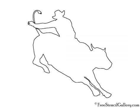 Bull Rider Drawing, Western Pumpkin Carving Ideas, Bull Rider Tattoo, Bull Stencil, Fire Pit Drawing, Bull Images, Horse Stencil, Free Stencils Printables, Bucking Bulls