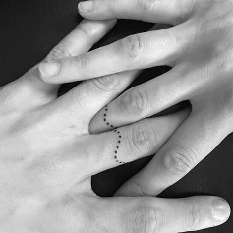 Soulmate wedding ring tattoo Wedding Ring Tattoos For Couples, Ring Tattoos For Couples, Soulmate Tattoo, Wedding Ring Finger Tattoos, Wedding Ring Tattoos, Marriage Tattoos, Couple Tattoo Ideas, Finger Tattoos For Couples, Best Wedding Ring