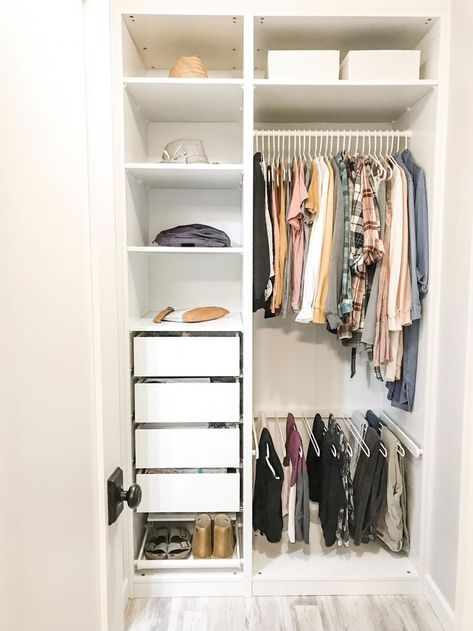 After three solid years transforming closets throughout Washington DC, Philadelphia and New York I can sum up my closet organization process in three simple steps that create immediate and massive change. As seen on Good Morning Washington! Garderobe Design, Small Closet Space, Closet Organization Ideas, Wardrobe Organisation, Closet Renovation, Closet Layout, Diy Wardrobe, Wardrobe Room, Small Closets