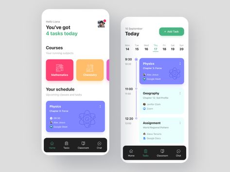 Study Management App Design | Task Management | Class Schedule by Rifat Sarkar on Dribbble Task Management App, To Do App, Class App, Login Design, Student Dashboard, App Design Layout, Android App Design, Mobile Application Design, Scheduling App