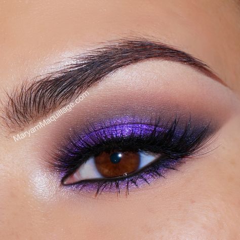 "Smokey Purple, Pink & Nude" Summer Look Colored Smokey Eye, Machiaj Smokey Eyes, Sultry Eyes, Lila Make-up, Purple Eyeshadow Looks, Cheer Makeup, Purple Makeup Looks, Nye Makeup, Purple Smokey Eye