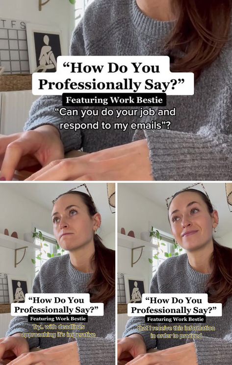 How-To-Professionally-Say-Tiktok High School Study, Business Writing Skills, Ways To Say Said, Work Advice, Interview Answers, Politically Correct, Career Search, Job Advice, Work Email