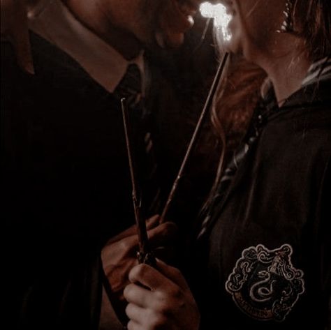 Gryffindor Slytherin Couple Aesthetic, House Slytherin, Harry Potter Couples, Gryffindor Aesthetic, Oliver Wood, Slytherin Pride, Harry Potter Icons, Slytherin House, Hogwarts Castle