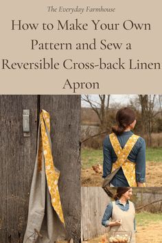 Plus Size Apron Pattern Free, Cross Back Apron Pattern, Trek Ideas, Vintage Apron Pattern, Apron Pattern Free, Mom Crafts, Reversible Apron, Diy Apron, Cross Back Apron