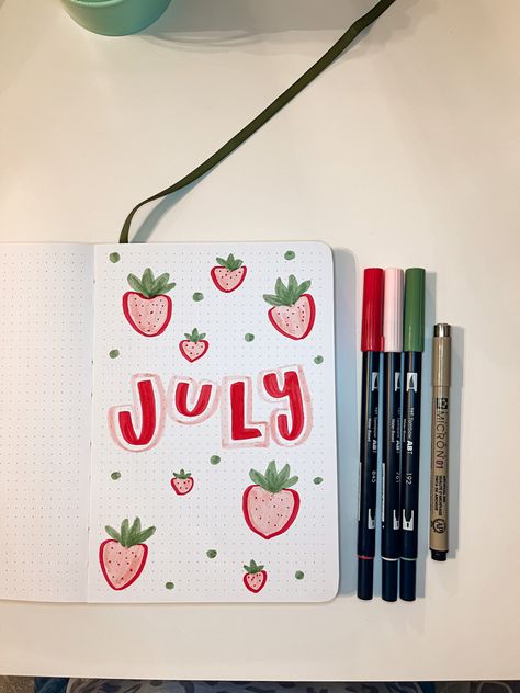 July Reading Journal Spread, July Monthly Spread Bullet Journal, Bujo July Cover Page, Journal Month Cover Page, July Book Journal Spread, July Bulletin Journal Ideas, July Journal Spread, July Reading Journal, July Bullet Journal Cover Ideas