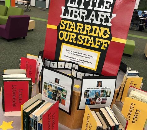 Public Library Book Displays, College Library Displays, Middle School Library Displays, Library Magic, Library Makeover, Library Vibes, School Library Book Displays, August Ideas, School Library Bulletin Boards