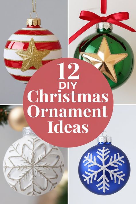 Explore our collection of 12 DIY Christmas ornament ideas that will add a special touch to your holiday decor this season. From handmade rustic ornaments to personalized creations, our easy-to-follow tutorials are perfect for both beginners and crafting enthusiasts. Create unique ornaments for your tree or give them as thoughtful handmade gifts to friends and family. Let your creativity shine this holiday season with these beautiful DIY ornament ideas that are sure to bring joy and festive cheer Decorate Ornaments Ideas, Diy Personalized Christmas Ornaments, Unusual Christmas Ornaments, Creative Christmas Tree Ideas, Diy Ornament Ideas, Thoughtful Handmade Gifts, Handmade Presents, Photo Frame Ornaments, Personalized Family Ornaments