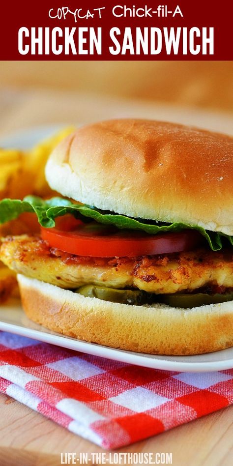 These copycat Chick-fil-A Chicken Sandwiches taste just like the ones from the famous fast food chain! There is a secret ingredient that make these taste so amazing! Copycat Chick Fil A Chicken Sandwich, Chic Fil A Spicy Chicken Sandwich, Chick Fil A Grilled Chicken Recipe, Chicken Sandwich Chick Fil A, Chick Fil A Chicken Sandwich Recipe, Chick Fil A Grilled Chicken Sandwich, Chick Fil A Sandwich, Chicken Sandwich Recipes, Hot Sandwich