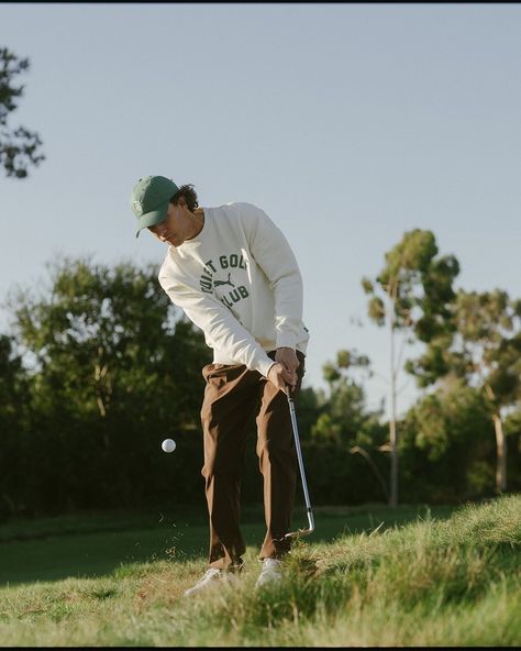 Limited Edition Collab from @pumagolf and @quietgolf launching 3pm on the 4th of April! 😍🔥 The perfect blend of fashion and golf⛳️⁠ ⁠ #trendygolf #golf #golfer #pumagolf #quietgolf #museumofpeaceandquiet #golffashion #golfcourse #golftrends #collab #limitededition #golffits #copordrop #launch #streetwear #skate #lovegolf #springgolf Men's Golf Fashion, Cool Golf Outfit Men, Casual Golf Outfit Men, Golf Boy Aesthetic, Men’s Golfing Outfit, Golf Aesthetics Men, Topgolf Outfit, Golf Course Photoshoot, Golf Streetwear