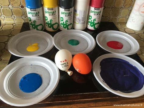 Peinture avec un Ballon de baudruche - Le blog de Maman Plume Week End