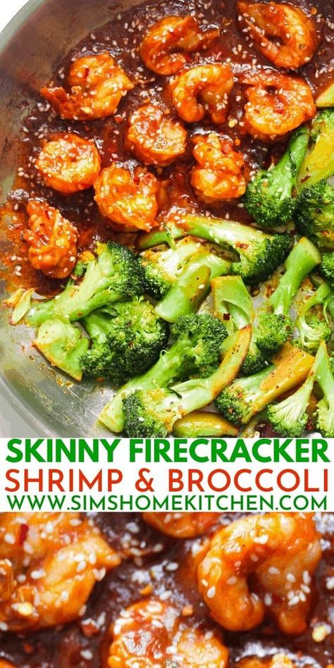 This skinny firecracker shrimp with broccoli is the perfect sweet, spicy and sticky dish to spice up your dinnertime. It is also keto, paleo and whole30 friendly and can be made in under 30 minutes! Shrimp With Broccoli, Sweet And Spicy Shrimp, Firecracker Shrimp, Spicy Shrimp Recipes, Spicy Seafood, Jalapeno Cheese, Shrimp And Vegetables, Shrimp And Broccoli, Drink Inspiration