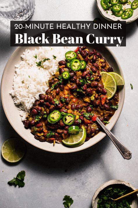 Black Bean Vegetarian Recipes, Leftover Black Beans, Leftover Coconut Milk Recipes, Black Bean Vegan Recipes, Canned Black Bean Recipes Easy, Canned Black Bean Recipes, Black Bean Curry, Black Bean Bowls, Vegan Black Bean Recipes