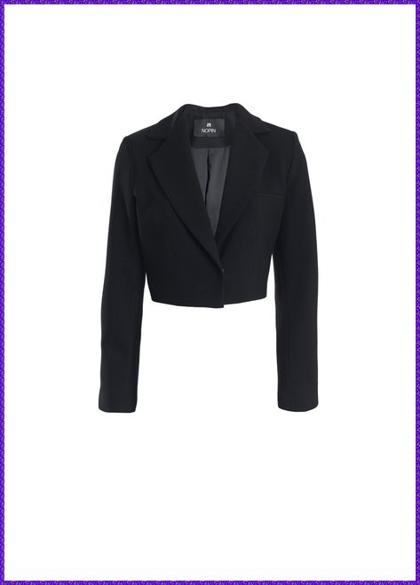 [CommissionsEarned] Black Cropped Blazer With A Chest Pocket In The Front. The Jacket Is Openedusing A Silver Spring. The Cuffs Have Three Silver Springs On Each Sleeve. The Back Has Three Ribs. The Coat Is Lined. The Fabric Of This Piece Has A Certificate Of Quality, Comfort And Versatility. Its Performance In Terms Of Natural Sweating And Uv Protection Provides A Feeling Of Comfort, Produced In Portugal. Exterior: 61% Polyester 26% Viscose 6% Elastanelining: 50% #cropblazeroutfitsforwomen Black Cropped Blazer Outfit, Txt Outfits, Casual Black Blazer, Black Crop Blazer, Crop Blazer Outfit, Cropped Black Blazer, Cropped Blazer Outfit, Black Blazer Women, Black Crop Jacket