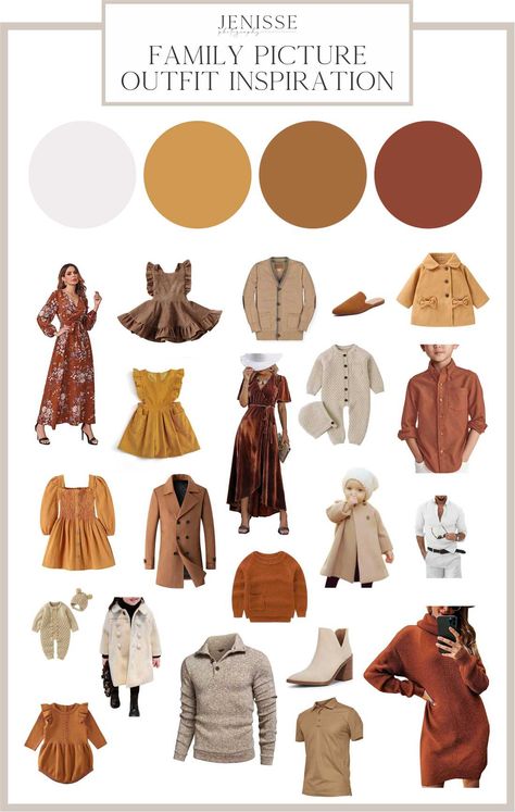 Fall Family Photo Color Scheme 2023, Maroon Mustard Family Pictures, Earth Colors Family Photoshoot, Fall Family Photos Color Scheme Orange, Fall Family Photo Mood Board, Family Photo Orange Color Schemes, Rust Outfit Family Photos, Brown Clothes Family Photos, Burnt Orange And Cream Family Pictures