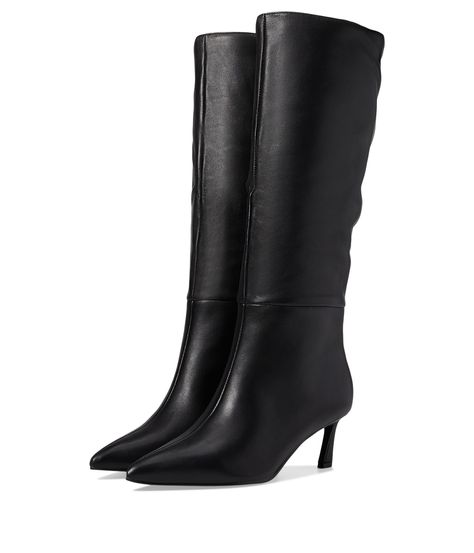 PRICES MAY VARY. Steve Madden Womens Pointed toe knee high boot Kitten heel Pull on style for easy on and off Womens Black Knee High Boots, Pointy Knee High Boots, Kitten Heel Knee High Boots, Black Knee High Boots Outfit Fall, Cowboy Boots Black Women, Black Pointy Boots Outfit, Black Heeled Boots Outfit, Pointy Boots Outfit, Point Toe Heels Outfit