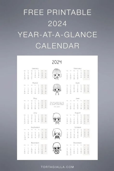 Download this cute and motivational free printable 2024 year at a glance calendar for the front of your planner! As we prepare for the new year, I was putting my printable planner together and wanted a 2024 year at a glance calendar. I always find them helpful to see the dates as an overview and […] Year At A Glance Calendar, At A Glance Calendar, Year At A Glance, Calendar Download, 2024 Year, Digital Art Printables, Organization Printables, Printable Stationery, Yearly Planner