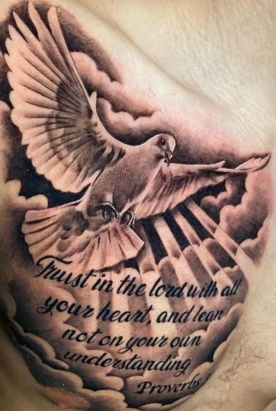 Cloud Tattoo Design, Bird Tattoo Sleeves, Tato Salib, Dove Tattoo Design, Dove Tattoos, Verse Tattoos, Dove Tattoo, Men Tattoos Arm Sleeve, Cloud Tattoo