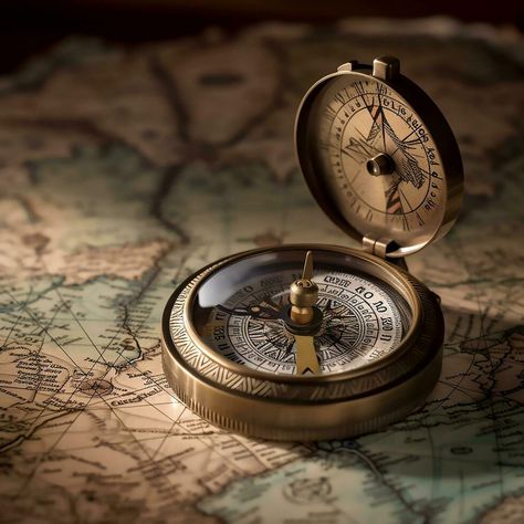 AI Generative Ancient compass on an ancient map Vintage Map Aesthetic, World Map With Compass, Map Aesthetic, Ancient Background, Compass Clock, World Map Photo, History Aesthetic, Maps Aesthetic, Compass Watch