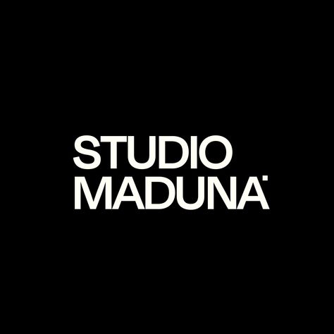 Logo design for Studio Maduna - a branding and design studio. Film Branding Design, Design Studio Logo Identity Branding, Talent Agency Logo, Design Studio Identity, Creative Studio Logo Design, Design Studio Brand Identity, Music Studio Branding, Graphic Studio Logo, Graphic Design Studio Branding