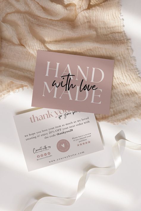 Thanks Card For Customer Aesthetic, Business Cards For Small Business, Business Thank You Cards Design, Thank You Card Design Template, Thank You Cards For Business, Simple Thank You Card, Thank You Card For Small Business, Thank You Card Small Business, Thank Card Design