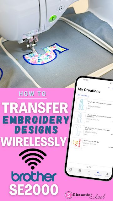 How to Wirelessly Transfer Embroidery Applique Files to Brother SE2000 (Using Free Brother Artspira App) Free Machine Embroidery Designs Brother, Stabilizer Chart For Embroidery, Brother Embroidery Designs Free, Brother Se2000, Artspira App, Free Embroidery Patterns Printables, Brother Se600, Brother Embroidery Design, Bee Embroidery Design