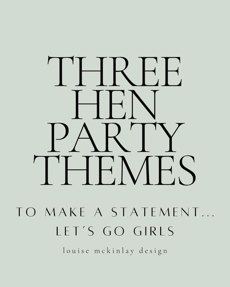 Are you on Bridesmaid duty? Have you got the great yet slightly stressful task of planning a Hen?? ✨ Elevate it with one of these fab themes! 🍸🩷🐚 Having a theme is such a good way to set the tone and make it easier for guests to know what to wear - sometimes a bit of guidance goes a long way! What are your favourite hen themes? ❣️ Signs by me, all other images from Pinterest . #hendo #batcheloretteparty #henparty #bridetobe #weddingplanning #brideguide #bridashower Bride to be • Hen Par... Hen Themes, Bridesmaid Duty, Hens Party Themes, Bridesmaid Duties, Bride Guide, Hen Do, Bride To Be, Hen Party, Plan A