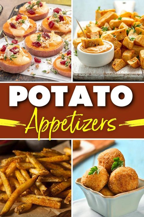 These simple potato appetizers are bound to be the star of any party! From bites to skins to crostini, you really can't go wrong with these potato finger foods. Super Bowl Potato Appetizers, Super Bowl Party Food Potatoes, Potato Superbowl Recipes, Appetizer Potato Recipes, Finger Foods Potato, Super Bowl Potatoes, Potato Finger Food Appetizers, Fancy Potato Appetizers, Appetizers Using Potatoes