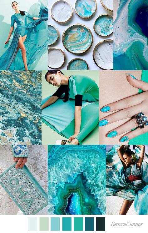 MARBLED TURQUOISE by Pattern Curator Turquoise Mood Board, Mood Board Photoshoot, Color Palette For Home, Mood Board Fashion Inspiration, Pattern Curator, Colour Mood, Palettes Color, Turquoise Fashion, Palette Inspiration