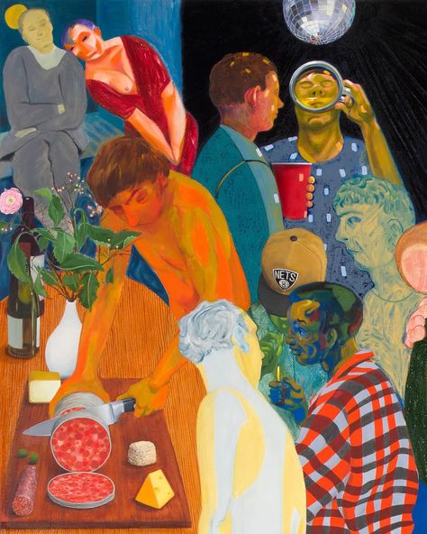 #Didyouknow?→ This painting by Nicole Eisenman, titled ‘Another Green World’ (2015) takes its name from a Brian Eno album and the book ‘Anatomy of Criticism’ (1957) by Northrop Frye. Eisenman's artistic approach merges factual and fictive elements, occasionally drawing inspiration from music and literature, and navigating the intersection of mainstream and countercultural influences. Don’t miss this work included in the exhibition ‘Nicole Eisenman: What Happened’ at @mcachicago until 22 S... Erika Wiseman Art, Cultural Representation Art, Nicole Eisenman Painting, Nigerian Artist Asake, Book Anatomy, Nicole Eisenman, Ad Drawing, Another Green World, Brian Eno