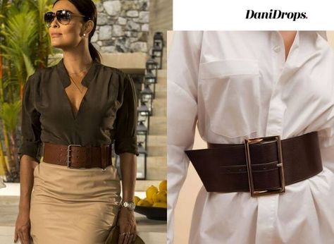 Women's Belts Trend 2022: Make your look more sophisticated by wearing a fashionable belt. See more than 40 models of belts for an elegant look How To Style Wide Belts, Belts Trend 2023, Thick Waist Belt Outfit, Belt For Shirt Dress, Chunky Belt With Dress, Belt Over Shirt Outfit, Thick Belts For Dresses, 2023 Belt Trends, Wide Leather Belts For Women