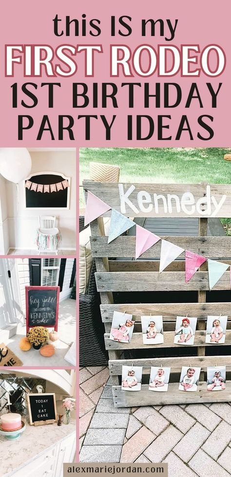 Actually This Is My First Rodeo Birthday, My First Rodeo Birthday Party Favors, Diy Cake Topper Banner, High Chair Banner Diy, My First Rodeo Party, Rodeo Themed Party, First Rodeo Party, Rodeo 1st Birthday, Girls Birthday Games