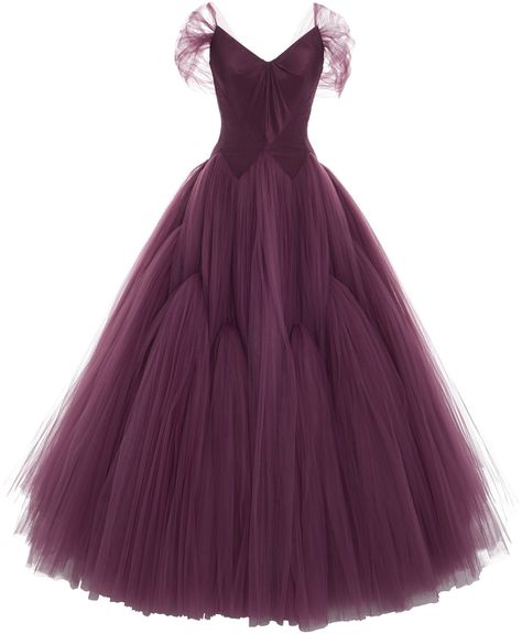 Zack Posen, Burgundy Tulle Dress, Layered Ball Gown, Zac Posen Gown, Dresses Luxury, Layered Tulle Skirt, Silk Tulle, Tulle Ball Gown, Corset Bodice