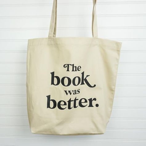 Book Embroidery, The Book Was Better, Sacs Tote Bags, Design Tote Bag, Book Tote Bag, Book Clothes, Gifts For Bookworms, Bags Aesthetic, Bookish Gifts