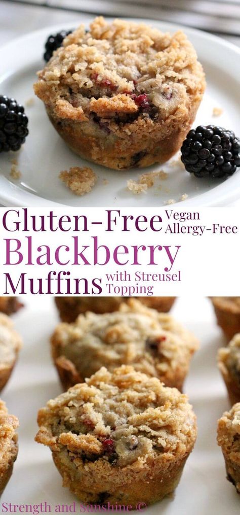 Gluten Free Blackberry Muffins, Blackberry Oatmeal Muffins, Blackberry Baking, Blackberry Muffins, Cinnamon Streusel Topping, Morning Muffins, Blackberry Muffin, Breakfast Quick, Gluten Free Bagels