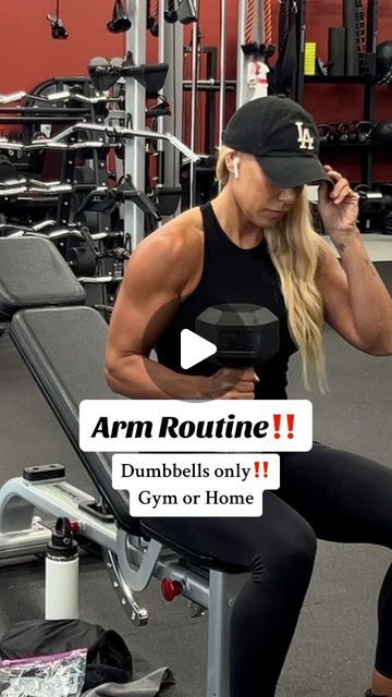 Leslie Ann Official | Fitness Coach💜 on Instagram: "🔗in bio for 1:1 coaching‼️💪 LOVE dumbbells‼️😊 #armday #armdayworkout #armworkout #armexercises #biceps #bicepsworkout #triceps #tricepworkout #dumbbellsworkout #athomeworkouts #weightliftingwomen #femalebodybuilding #onlinefitnesscoach #fyppppppppppppッ" Dumbbell Bicep Exercises, Tricep Workout Women, Dumbbell Bicep Workout, Workouts Arms, 12 Week Workout Plan, Beginner Workout Schedule, Arm Day Workout, Back And Bicep Workout, Dumbbell Arm Workout