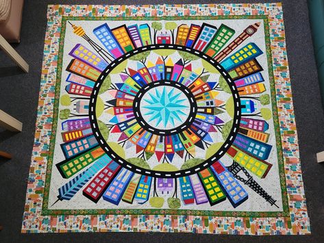 Color my world — your finish here - The Quilt Show | Quilting Discussion and Forum Community Board Color My World Quilt, Around The World Quilt, Applique Projects, Color My World, Fun Quilt, Foundation Paper Piecing Patterns, The Quilt Show, Quilt Show, Dresden Plate