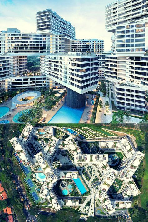 Smart Apartment Design, The Residential Complex Concept, Apartment Complex Aesthetic, Residential Complex Concept, Terraces Architecture, Interlace Singapore, Apartment Complex Design, Cubic Architecture, Canyon City