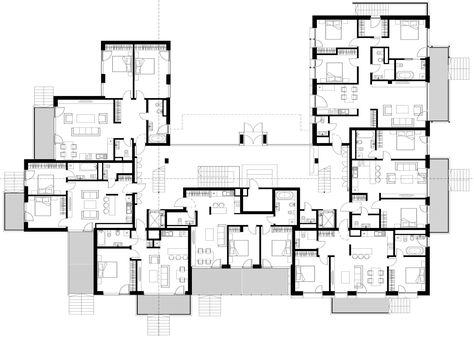 Fujimoto Architecture, Japanese Architecture Modern, Courtyard Entrance, Residential Building Plan, Condo Building, Residential Building Design, Architecture Concept Diagram, Architecture Sketchbook, Architectural Floor Plans