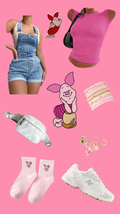 Piglet Outfit, Piglet Costume, Piglet Disney, Disney Themed Outfits, Preppy Fall, Disney Inspired Outfits, Easy Halloween Costumes, Themed Outfits, Disney Outfits