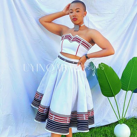 Uyinqaba Designs, Xhosa Traditional Wedding Dresses, Xhosa Traditional Dresses, Xhosa Attire, South African Traditional Dresses, African Traditional Wear, African Party Dresses, Traditional Attires, Africa Dress