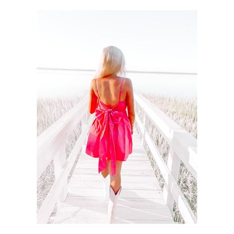 bow tide > low tide Sassy Shortcake, Pink Bow Dress, Dress Photoshoot, Bow Dress, Instagram S, Isle Of Man, Pink Bow, Dress With Bow, Picture Ideas