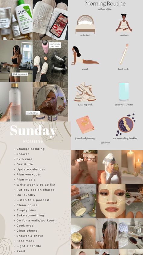 Sunday morning Routine🎧🛁🌸 Morning Routine Sunday, Sunday Morning Routine, Good Sunday Morning, Sunday Routine, Vision Board Inspiration, Facial Skin Care Routine, Good Luck Quotes, Healthy Lifestyle Motivation, Healthy Girl